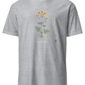 Meadow Buttercup Botanical Art T-Shirt | Vintage Wildflower Design - accurate print preview