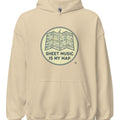 SHEET MUSIC IS MY MAP | Cozy Piano Lover's Hoodie - accurate print preview