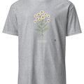 Chamomile Botanical Art T-Shirt | Vintage Herb Illustration - accurate print preview