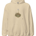 Sempervivum Botanical Art Hoodie | Vintage Succulent Illustration - accurate print preview