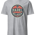 PADEL IS MY RELIGION | Funny Padel T-shirt for Fans - accurate print preview