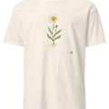 Oxeye Daisy Botanical Art T-Shirt | Vintage Wildflower Design - accurate print preview