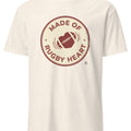 MADE OF RUGBY HEART | Funny Rugby T-shirt - accurate print preview