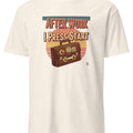 AFTER WORK I PRESS START | Funny Casual Gamer T-Shirt - accurate print preview