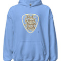 PICK IN HAND ALWAYS READY | Funny Guitar Player Hoodie - accurate print preview