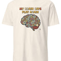 MY BRAIN SAYS PLAY AGAIN | Funny Gaming T-Shirt - accurate print preview