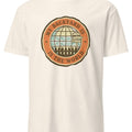 MY BACKYARD IS THE WORLD | Adventure Travel T-Shirt - accurate print preview