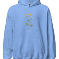 Meadow Buttercup Botanical Art Hoodie | Vintage Illustration Style - accurate print preview