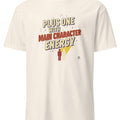 PLUS ONE WITH MAIN CHARACTER ENERGY | Funny Wedding Guest T-Shirt - accurate print preview