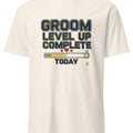 GROOM LEVEL UP COMPLETE TODAY | Funny Newlywed T-Shirt - accurate print preview