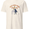BREAK ROOM LEGEND WITH A FORK | Funny Office Life T-Shirt - accurate print preview