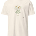 Chamomile Botanical Art T-Shirt | Vintage Herb Illustration - accurate print preview