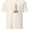 Foxglove Botanical Art T-Shirt | Vintage Wildflower Illustration - accurate print preview