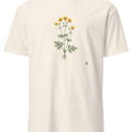 Meadow Buttercup Botanical Art T-Shirt | Vintage Wildflower Design - accurate print preview