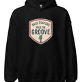 BASS PLAYERS HOLD THE GROOVE | Cozy Bass Guitar Hoodie - accurate print preview