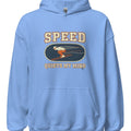 SPEED QUIETS MY MIND | Cozy Skiing Hoodie - accurate print preview