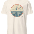 BRAVE ENOUGH TO FLY | Inspirational Gymnastics T-Shirt - accurate print preview