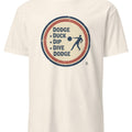 DODGE DUCK DIP DIVE DODGE | Funny Dodgeball T-Shirt - accurate print preview