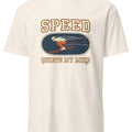 SPEED QUIETS MY MIND | Cool Skiing T-shirt - accurate print preview