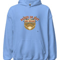 RAISED ON DIRT AND DREAMS | Cozy Baseball Hoodie - accurate print preview