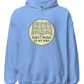 SHEET MUSIC IS MY MAP | Cozy Piano Lover's Hoodie - accurate print preview