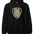 PICK IN HAND ALWAYS READY | Funny Guitar Player Hoodie - accurate print preview