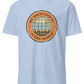 MY BACKYARD IS THE WORLD | Adventure Travel T-Shirt - accurate print preview