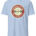 POWERLIFTER BUILT FOR HEAVY DAYS | Durable Powerlifting T-Shirt - accurate print preview