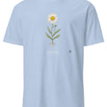 Oxeye Daisy Botanical Art T-Shirt | Vintage Wildflower Design - accurate print preview
