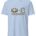 MEETINGS END DEADLINES BEGIN | Funny T-shirt for Office Workers - accurate print preview