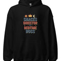 SNACKS DIRECTOR AND BEDTIME BOSS | Funny Parenting Hoodie - accurate print preview