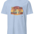 NOSTALGIA HITS ME EVERY TIME | 80s Birthday T-Shirt - accurate print preview
