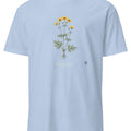 Meadow Buttercup Botanical Art T-Shirt | Vintage Wildflower Design - accurate print preview
