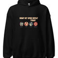 BUMP SET SPIKE REPEAT TODAY | Fun Volleyball Hoodie - accurate print preview