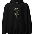 Meadow Buttercup Botanical Art Hoodie | Vintage Illustration Style - accurate print preview