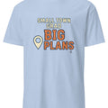 SMALL TOWN GRAD BIG PLANS | Funny Graduation T-Shirt - accurate print preview