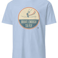 BRAVE ENOUGH TO FLY | Inspirational Gymnastics T-Shirt - accurate print preview