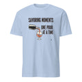 SAVORING MOMENTS ONE POUR AT A TIME | Cozy Wine Lovers T-shirt - flat