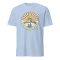 SUNRISES HIT DIFFERENT WITH DOGS | Cozy Camping T-Shirt - flat