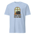 SPOOKY NIGHTS FEEL LIKE HOME | Cozy Halloween Cat Lover T-shirt - flat