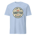 I LIVE FOR SHUTTER CLICKS | Funny Photography T-Shirt - flat