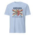 DREAMS BUILT ON SCIENCE AND SWEAT | Funny STEM Graduate T-Shirt - flat