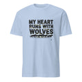 MY HEART RUNS WITH WOLVES | Wild Animal Spirit T-Shirt - flat