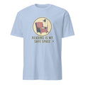 READING IS MY SAFE SPACE | Cozy T-Shirt for Book Lovers - flat