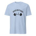 WEIGHTS ARE MY THERAPY | Humorous Fitness T-Shirt - flat