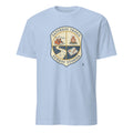 SATURDAY TRAILS SUNDAY STORIES | Humorous Camping T-Shirt - flat