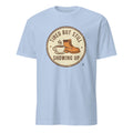TIRED BUT STILL SHOWING UP | Blue Collar Humor T-Shirt - flat