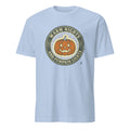 WARM NIGHTS AND PUMPKIN LIGHTS | Cozy Halloween T-Shirt - flat