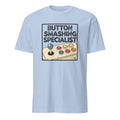 BUTTON SMASHING SPECIALIST | Funny Gamer T-Shirt - flat