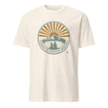 SUNRISES HIT DIFFERENT WITH DOGS | Cozy Camping T-Shirt - flat